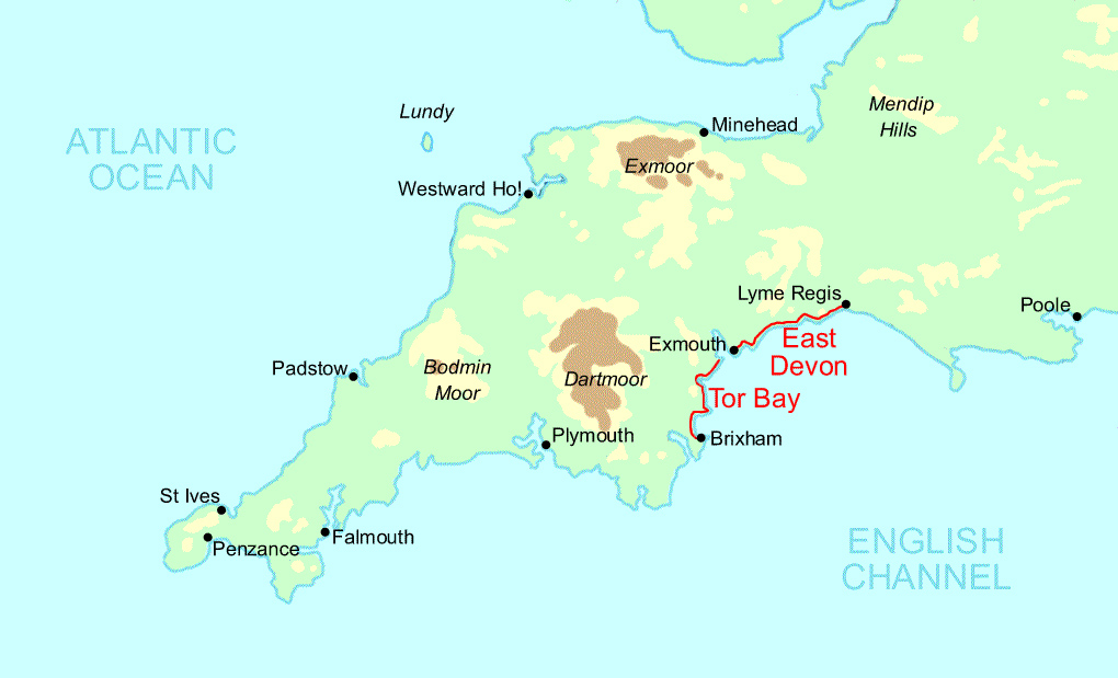 Tor Bay and East Devon Trail Running map